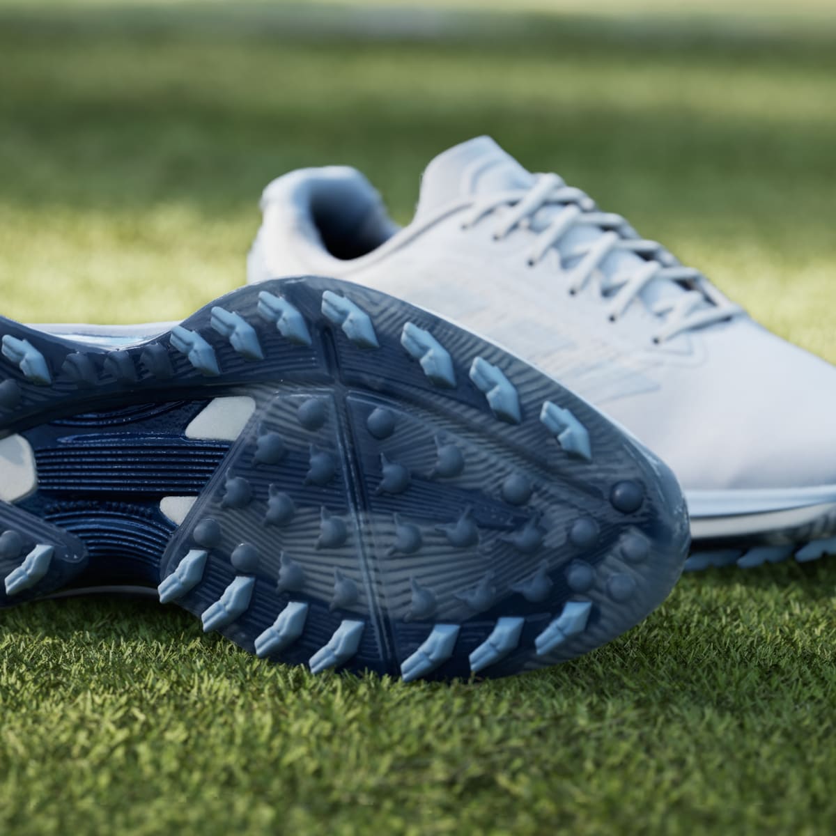 Adidas Women's Adizero ZG Spikeless Golf Shoes - Cloud White / Crystal Sky / Dusky Petrol - Image 9