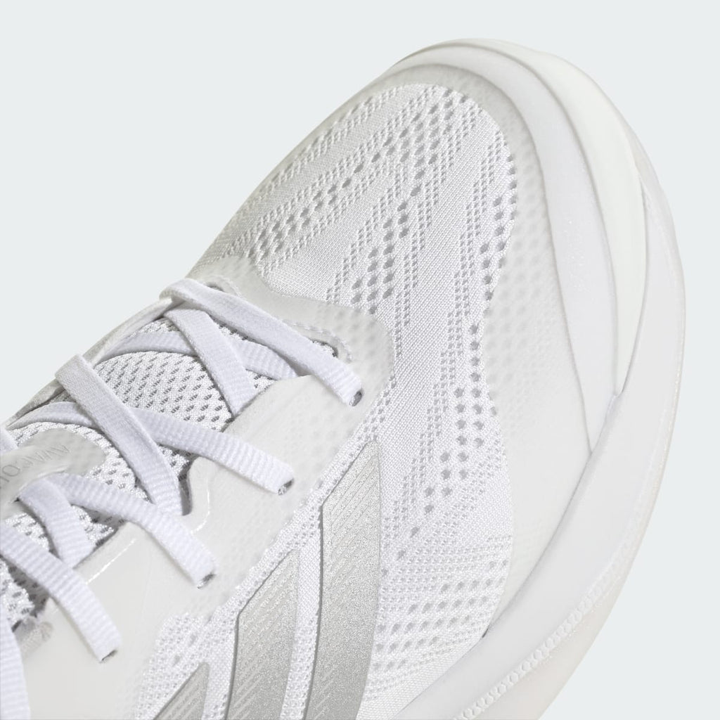 Adidas Women's Avacourt 3 Tennis Shoes - Cloud White / Silver Metallic / Dash Grey - Image 8