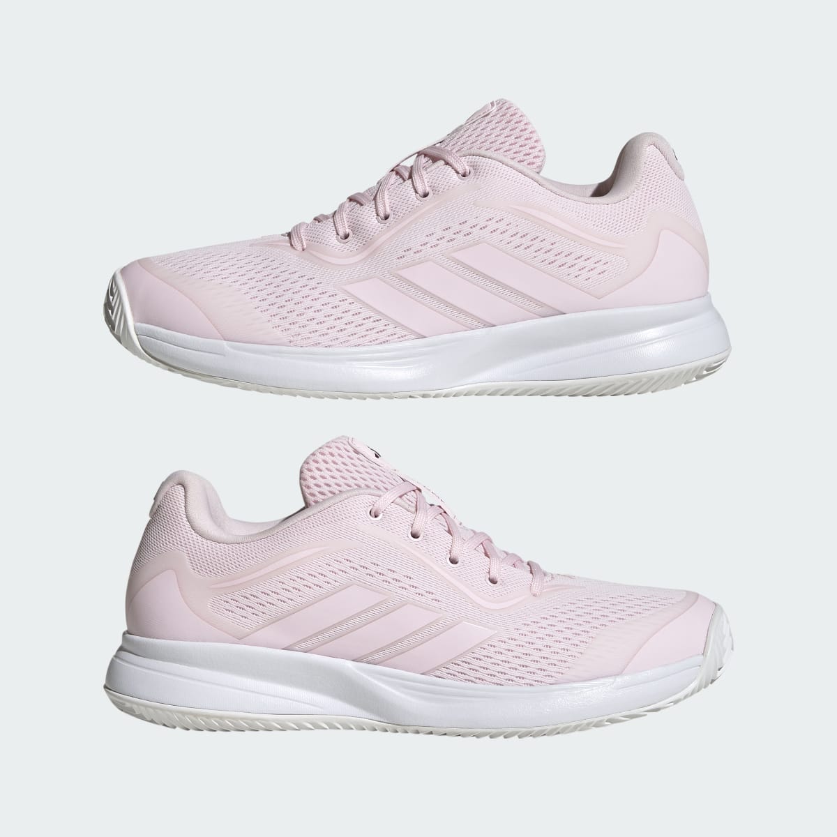 Adidas Women's Avaflash 2 Tennis Shoes - Distilled Pink / Distilled Pink / Maroon - Image 7