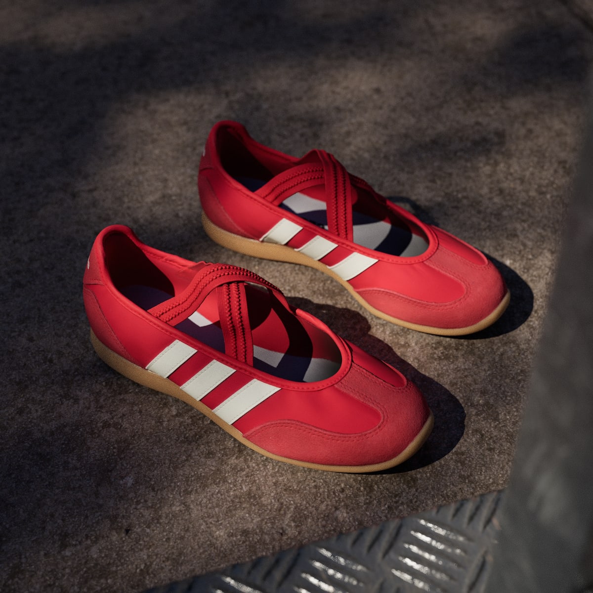 Adidas Women's BARREDA MARY JANE SHOES - Better Scarlet / Off White / Gum - Image 5