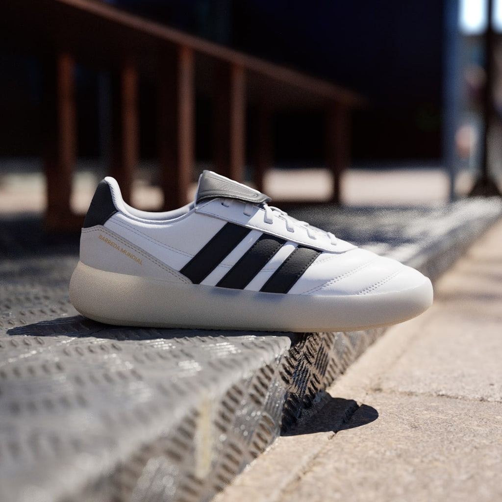 Adidas Men's BARREDA MUNDIAL Shoes - Cloud White / Core Black / Alumina - Image 3