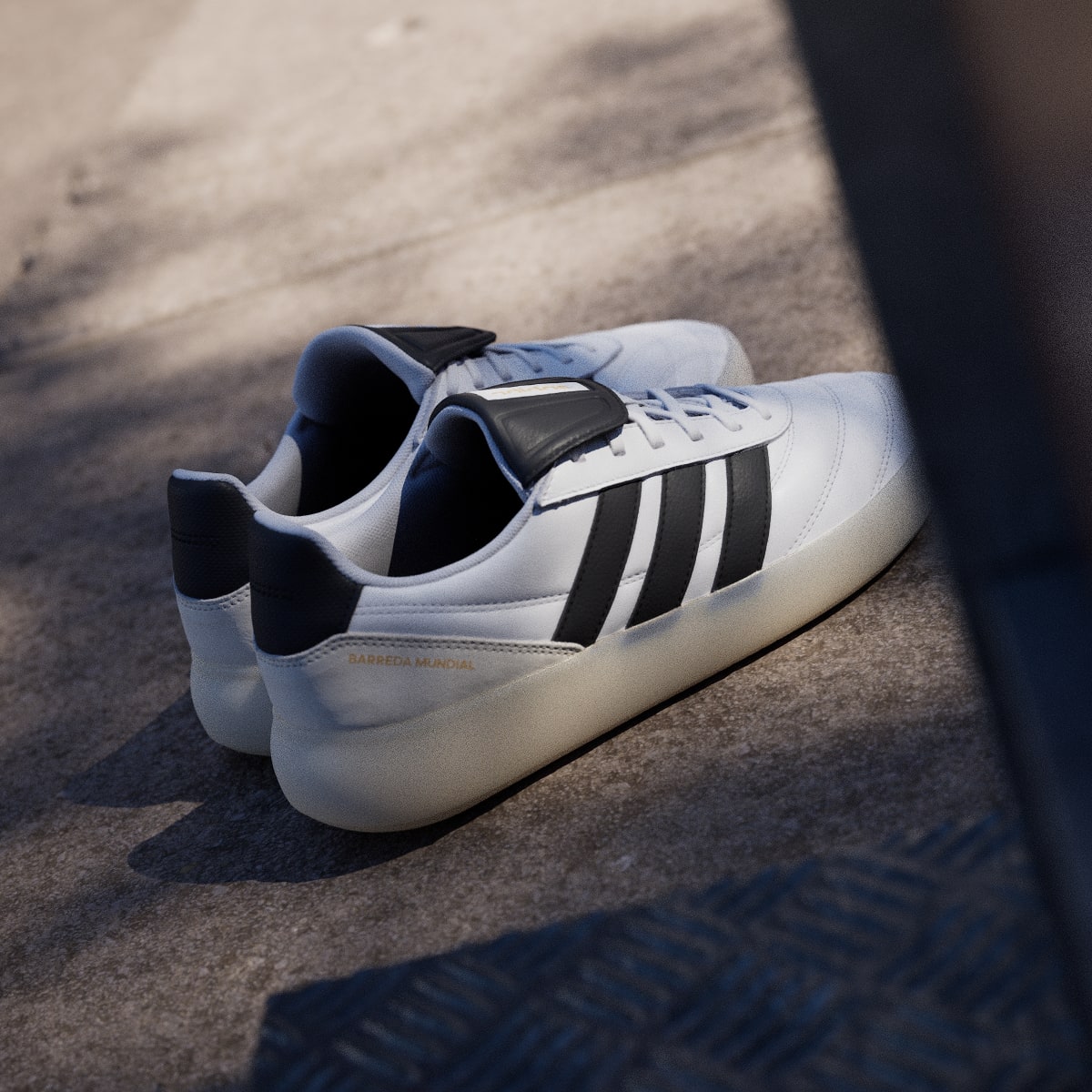 Adidas Men's BARREDA MUNDIAL Shoes - Cloud White / Core Black / Alumina - Image 6