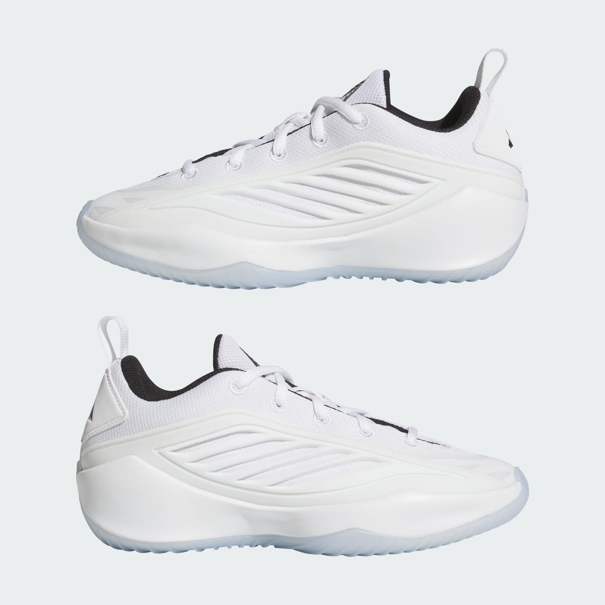 Adidas Kids' BELIEVE THAT 1 J Shoes - Cloud White / Core Black / Cloud White - Image 7