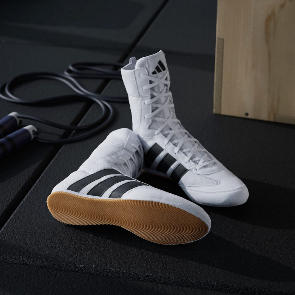 Adidas Men's BOX HOG CLASSIC Shoes - Cloud White / Core Black / Cloud White - Image 4