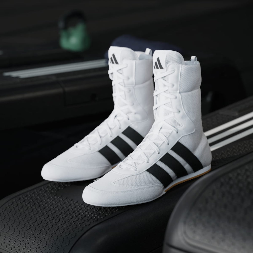 Adidas Men's BOX HOG CLASSIC Shoes - Cloud White / Core Black / Cloud White - Image 5