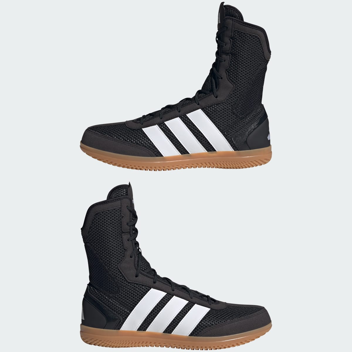 Adidas Men's BOX HOG WIDE SHOES - Core Black / Cloud White / Core Black - Image 7