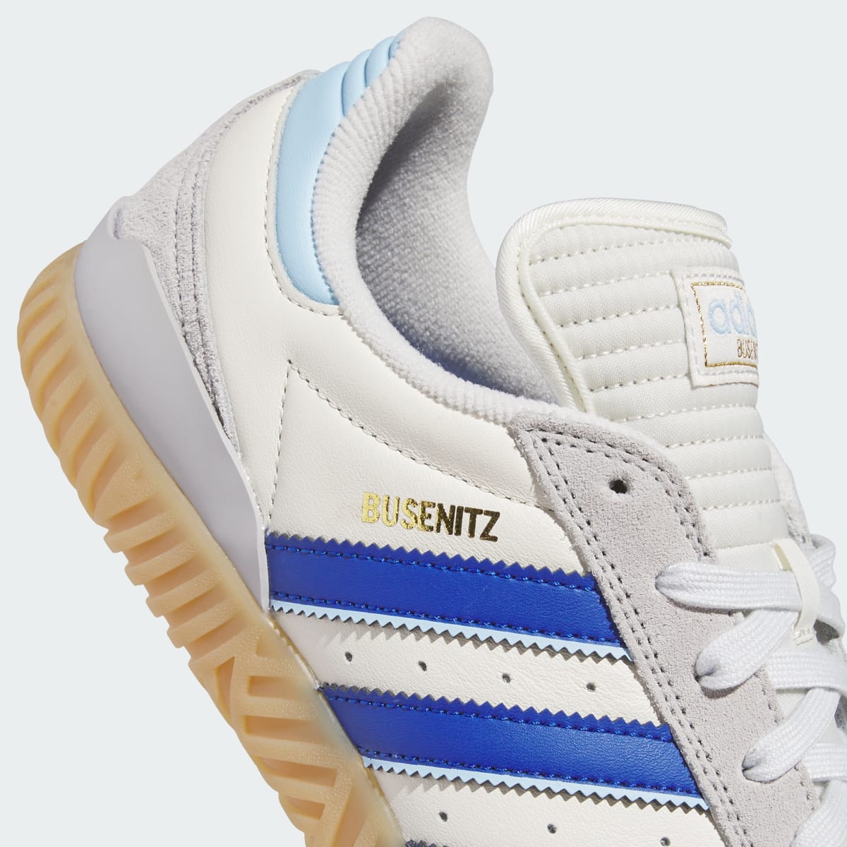 Adidas Men's BUSENITZ INDOOR SUPER Shoes - Grey Two / Royal Blue / Clear Sky - Image 8
