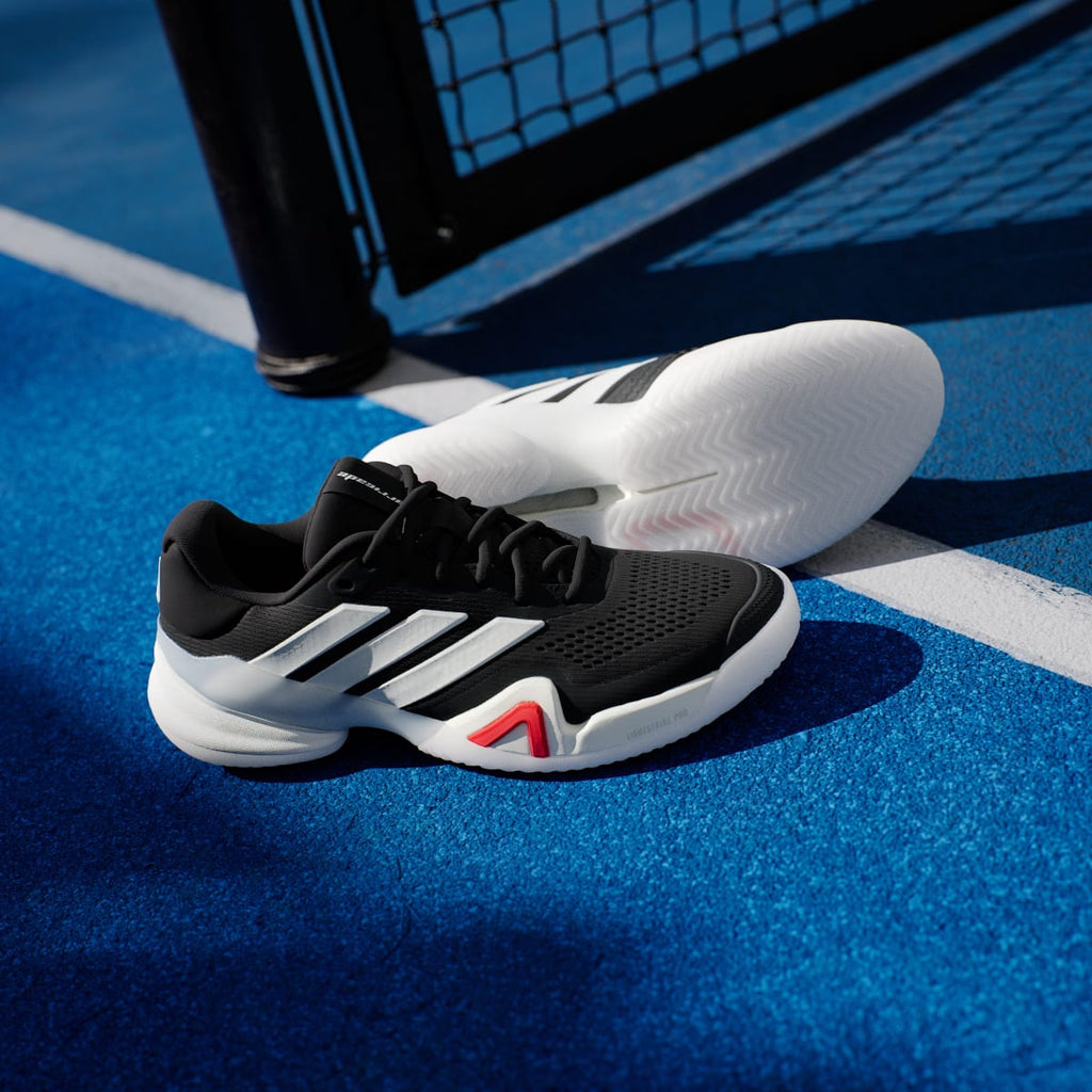 Adidas Men's Barricade 14 Tennis Shoes - Core Black / Zero Metalic / Lucid Red - Image 8
