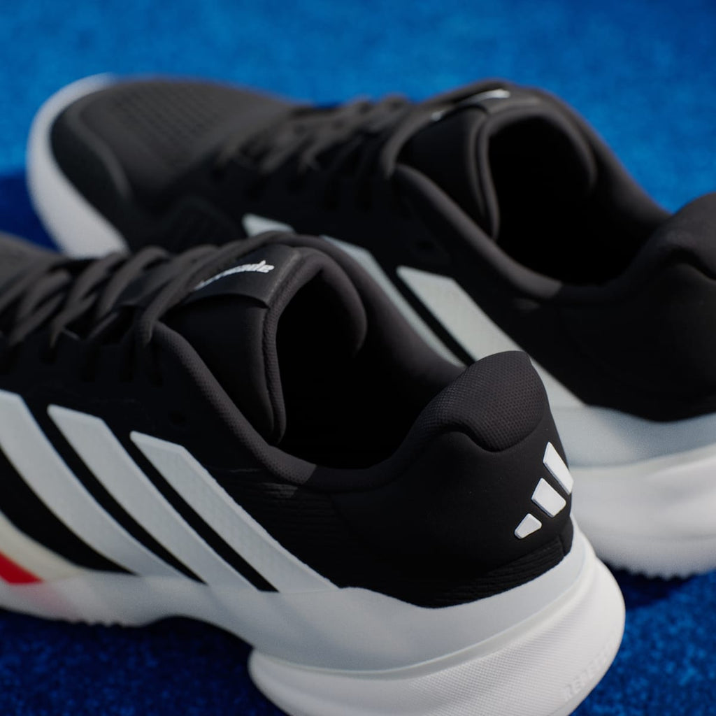 Adidas Men's Barricade 14 Tennis Shoes - Core Black / Zero Metalic / Lucid Red - Image 9