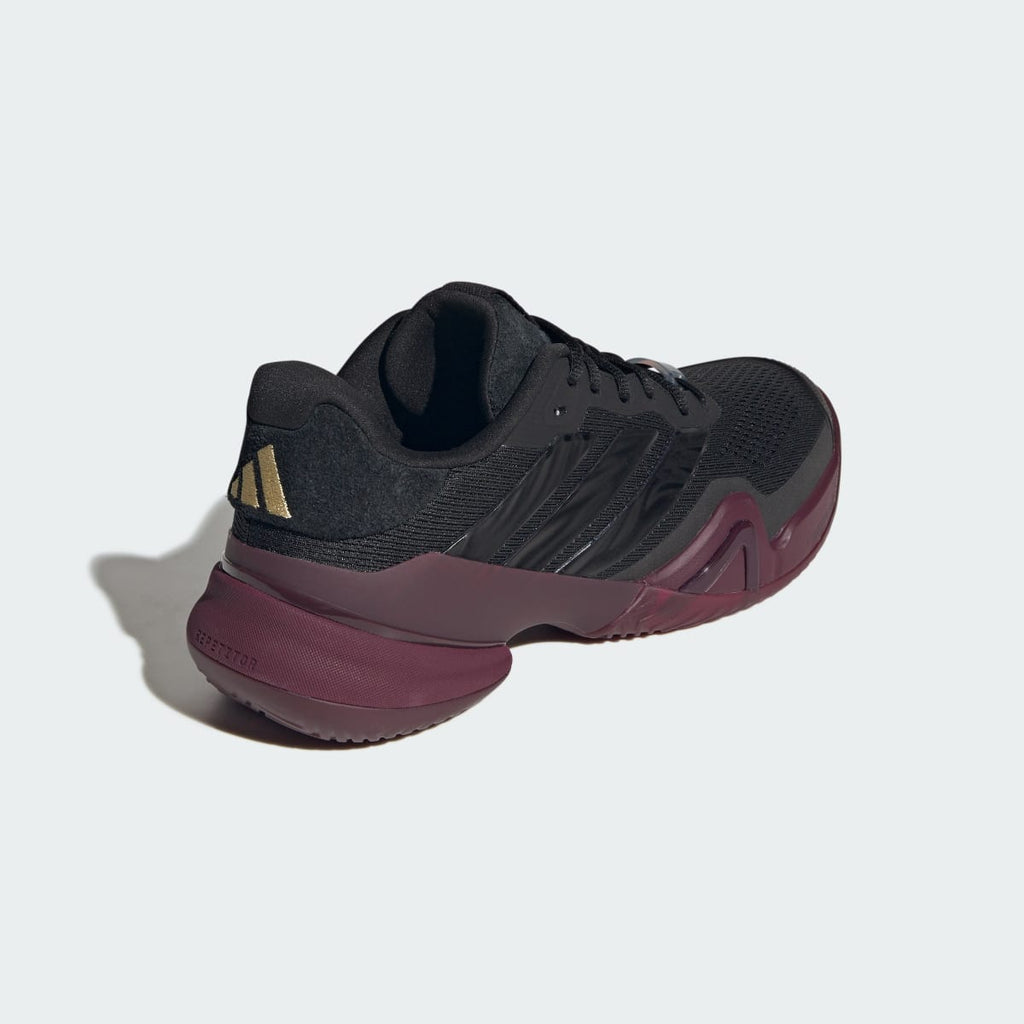 Adidas Men's Barricade 14 Tennis Shoes - Core Black / Core Black / Maroon - Image 5