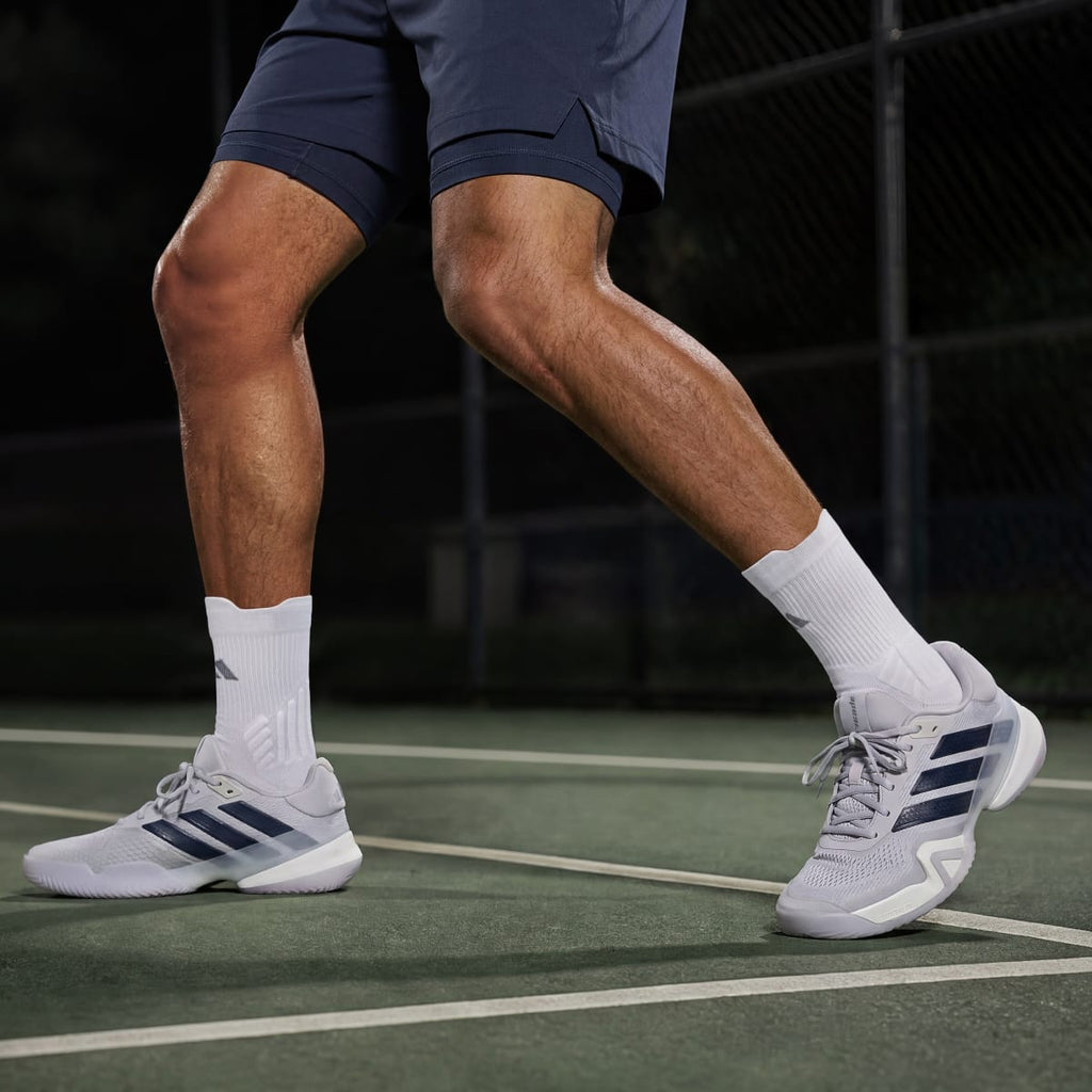 Adidas Men's Barricade 14 Tennis Shoes - Dash Grey / Aurora Ink / Cloud White - Image 6