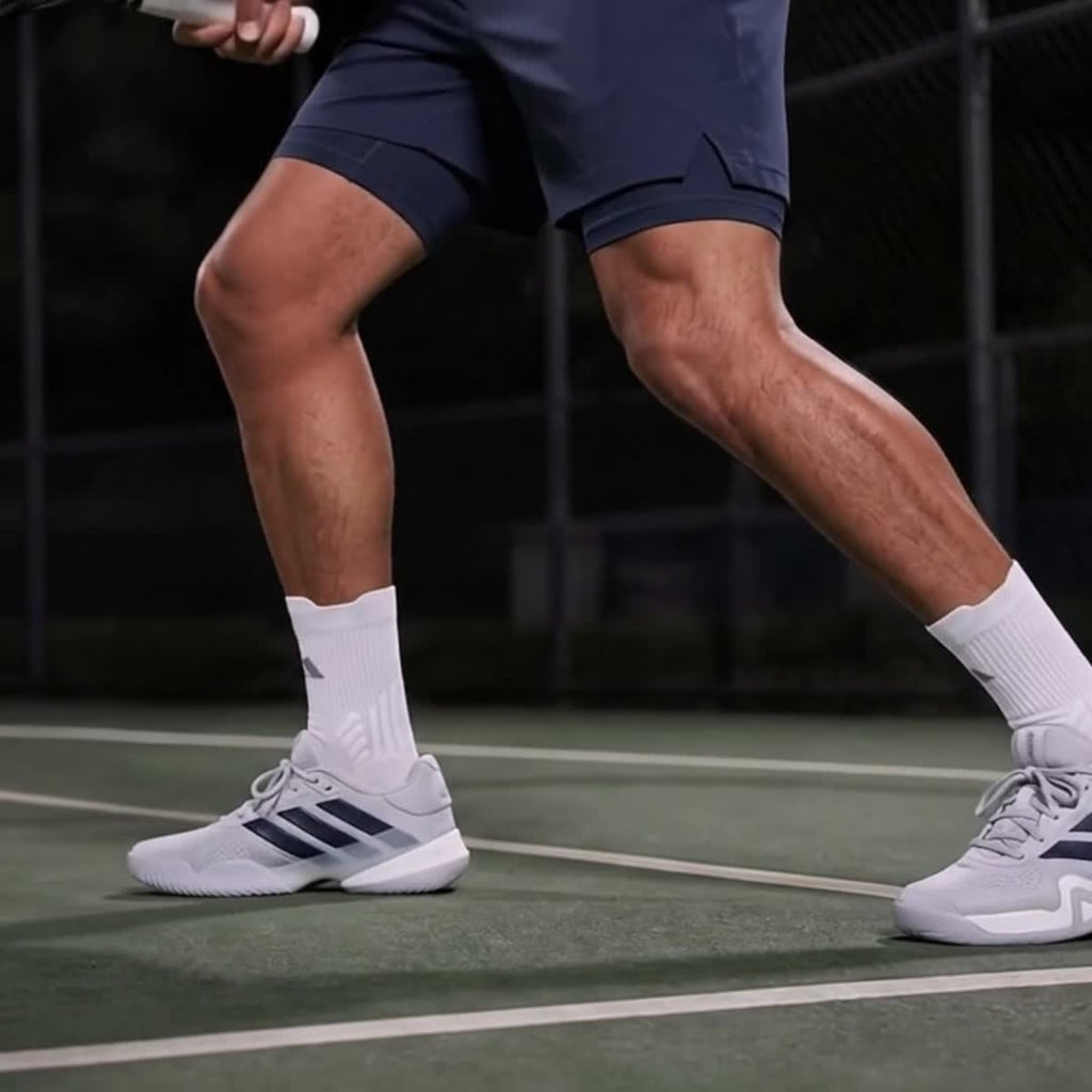 Adidas Men's Barricade 14 Tennis Shoes - Dash Grey / Aurora Ink / Cloud White - Image 2