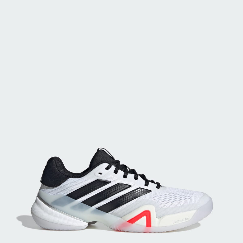 Adidas Men's Barricade 14 Tennis Shoes - Cloud White / Core Black / Lucid Red - Image 1