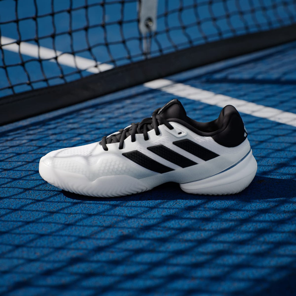 Adidas Men's Barricade 14 Tennis Shoes - Cloud White / Core Black / Lucid Red - Image 7