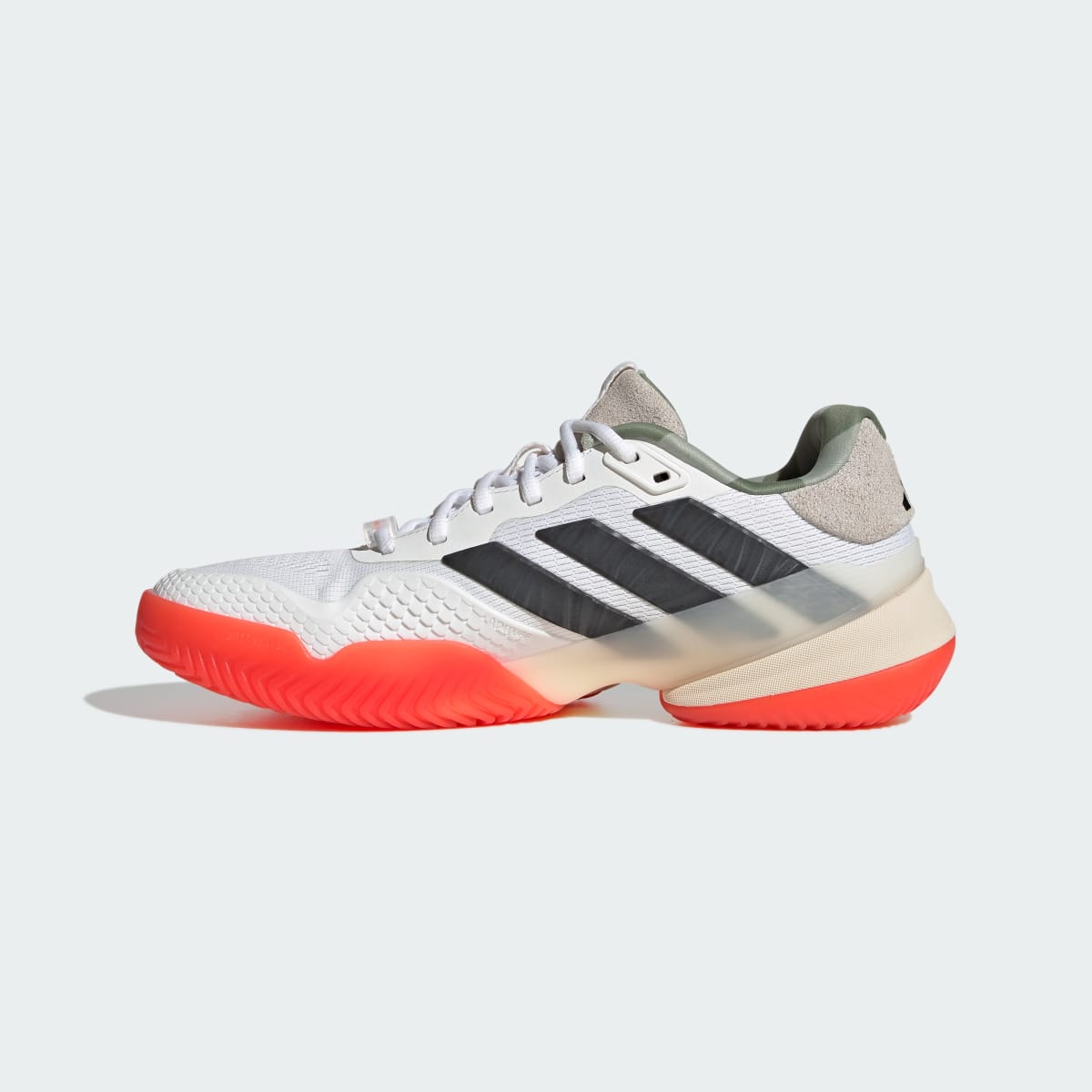 Adidas Men's Barricade 14 Tennis Shoes - Cloud White / Carbon / Wonder White - Image 9
