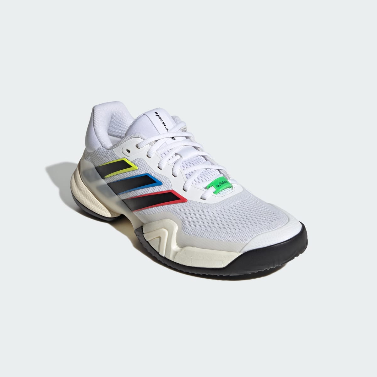 Adidas Men's Barricade 14 Tennis Shoes - Cloud White / Core Black / Cream White - Image 7