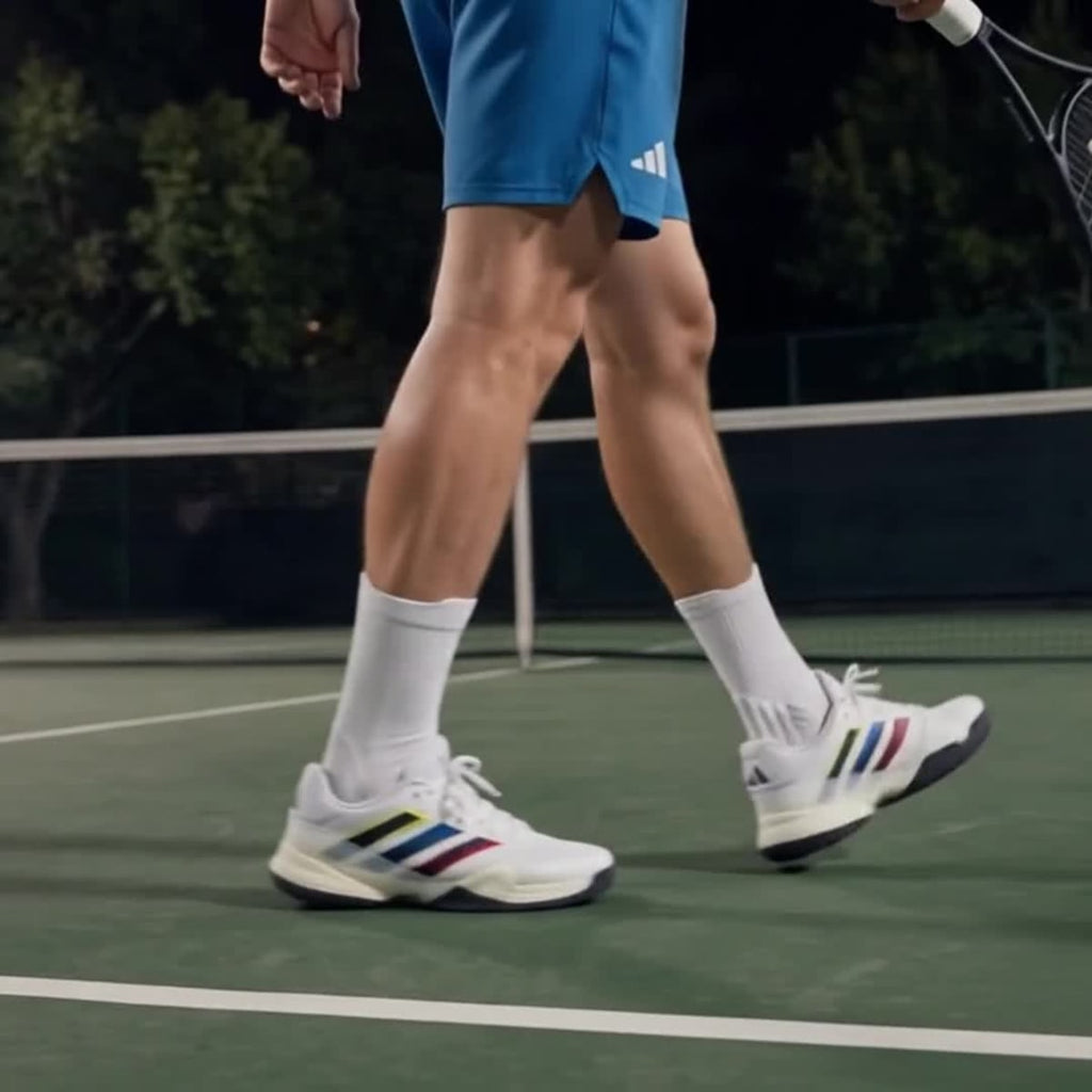 Adidas Men's Barricade 14 Tennis Shoes - Cloud White / Core Black / Cream White - Image 2