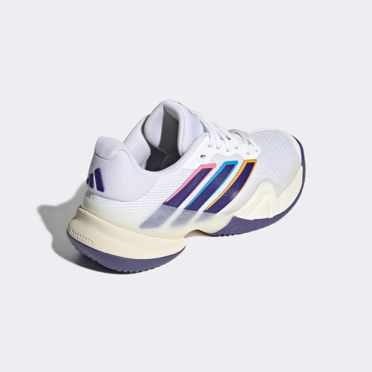 Adidas Women's Barricade 14 Tennis Shoes - Cloud White / Collegiate Purple / Cream White - Image 8