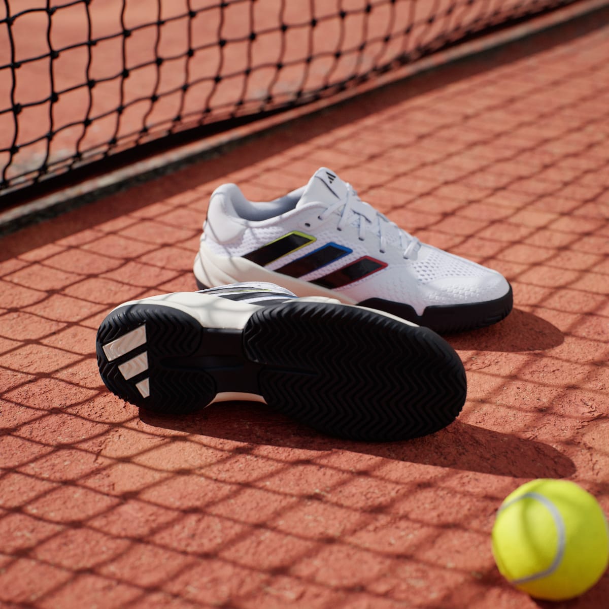 Adidas Kids' Barricade Kids Tennis Shoes - Cloud White / Core Black / Core Black - Image 4