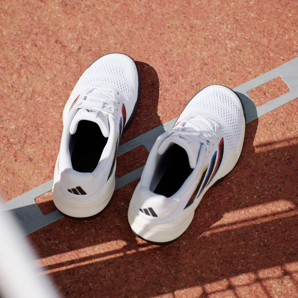 Adidas Kids' Barricade Kids Tennis Shoes - Cloud White / Core Black / Core Black - Image 6