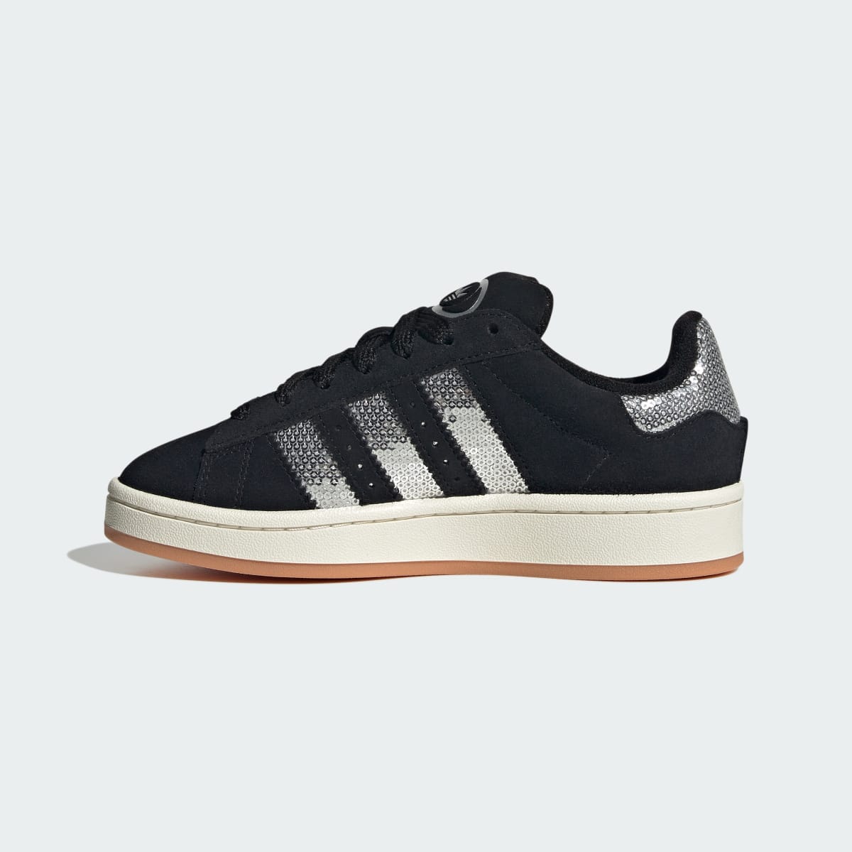 Adidas Kids' CAMPUS 00s SHOES - Core Black / Silver Metallic / Gum - Image 7