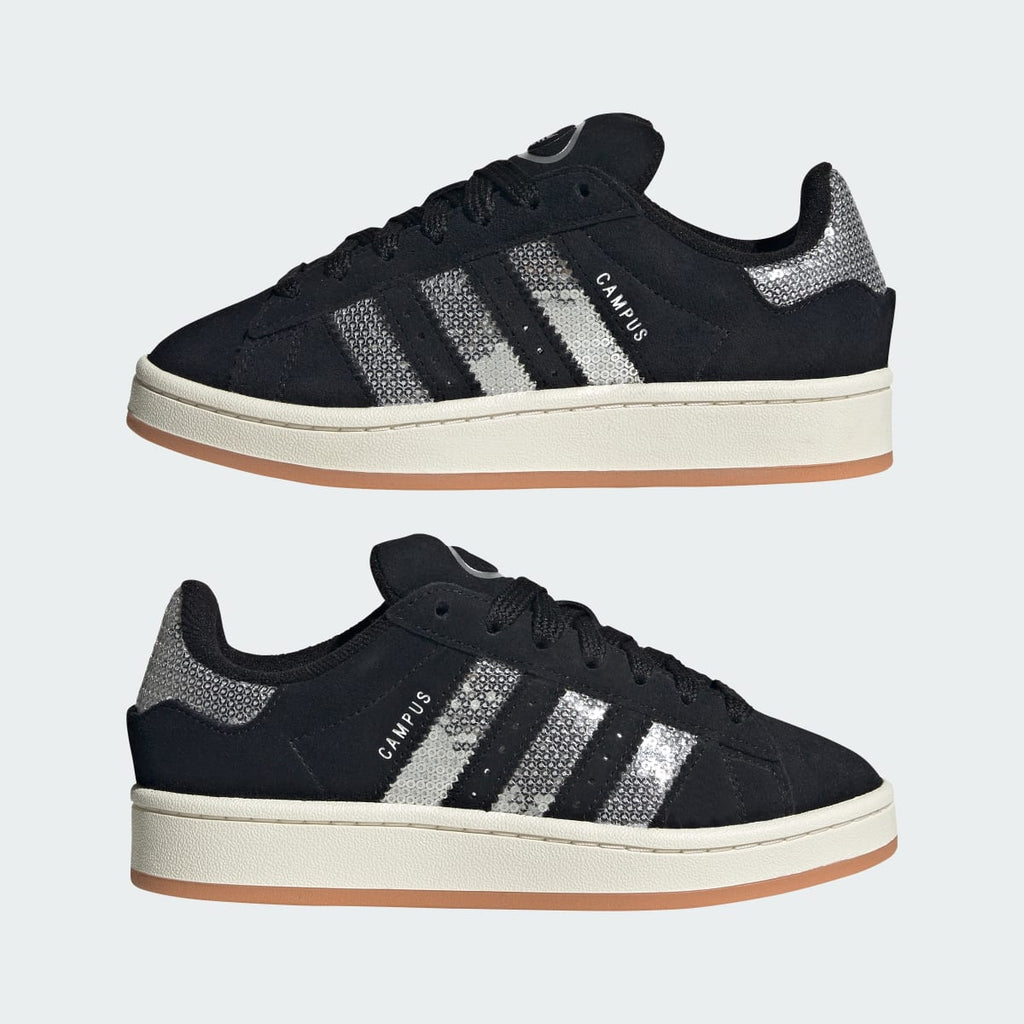 Adidas Kids' CAMPUS 00s SHOES - Core Black / Silver Metallic / Gum - Image 8
