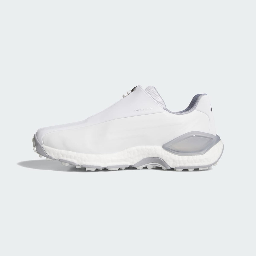 Adidas Men's CODECHAOS 27 BOA SPIKELESS GOLF SHOES - Cloud White / Silver Metallic / Halo Silver - Image 6