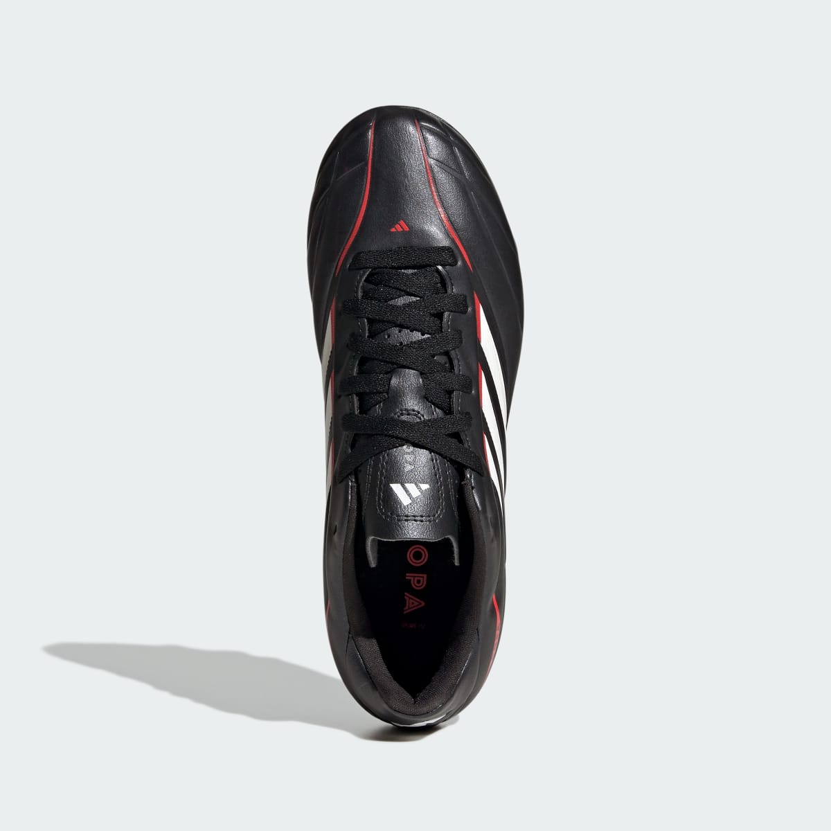 Adidas Kids' COPA PURE IV CLUB Firm Ground/Multi Ground Soccer Cleats Kids - Core Black / Cloud White / Lucid Red - Image 3