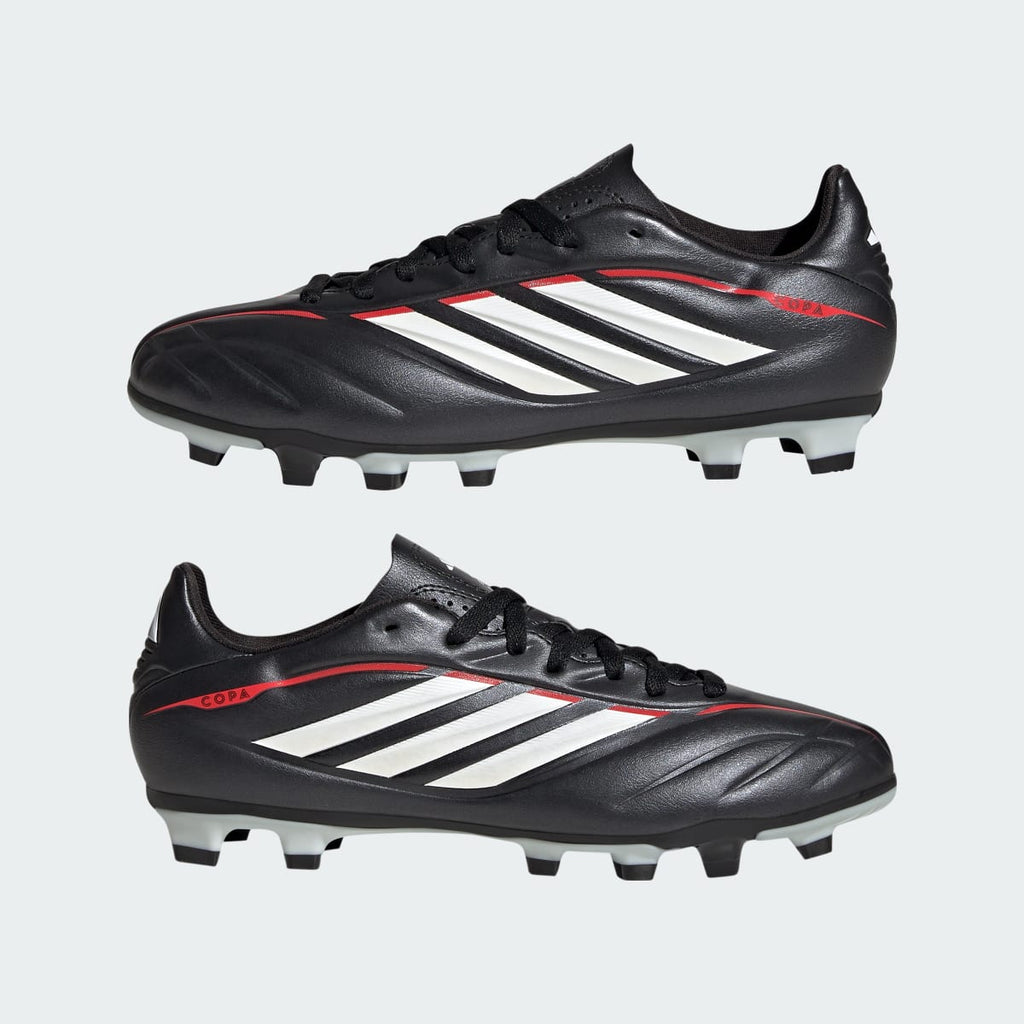 Adidas Kids' COPA PURE IV CLUB Firm Ground/Multi Ground Soccer Cleats Kids - Core Black / Cloud White / Lucid Red - Image 8
