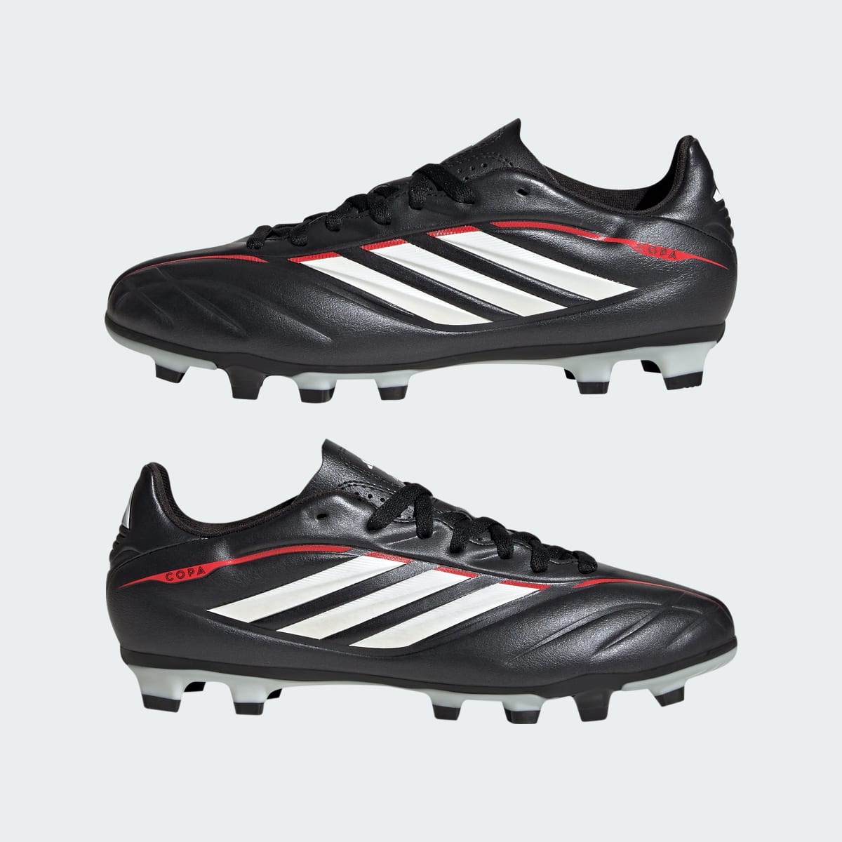 Adidas Kids' COPA PURE IV CLUB Firm Ground/Multi Ground Soccer Cleats Kids - Core Black / Cloud White / Lucid Red - Image 8