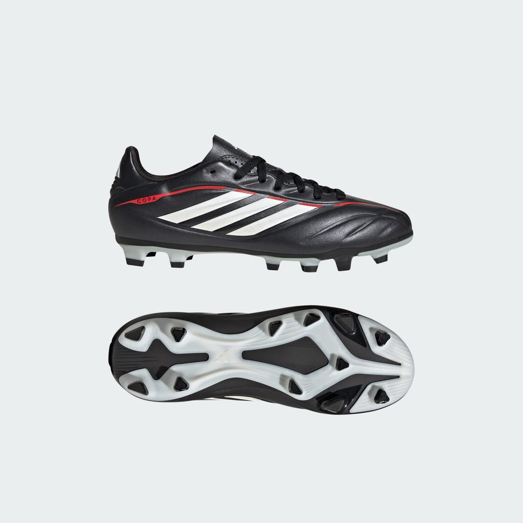 Adidas Kids' COPA PURE IV CLUB Firm Ground/Multi Ground Soccer Cleats Kids - Core Black / Cloud White / Lucid Red - Image 1
