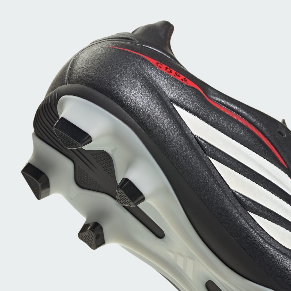 Adidas Kids' COPA PURE IV CLUB Firm Ground/Multi Ground Soccer Cleats Kids - Core Black / Cloud White / Lucid Red - Image 9