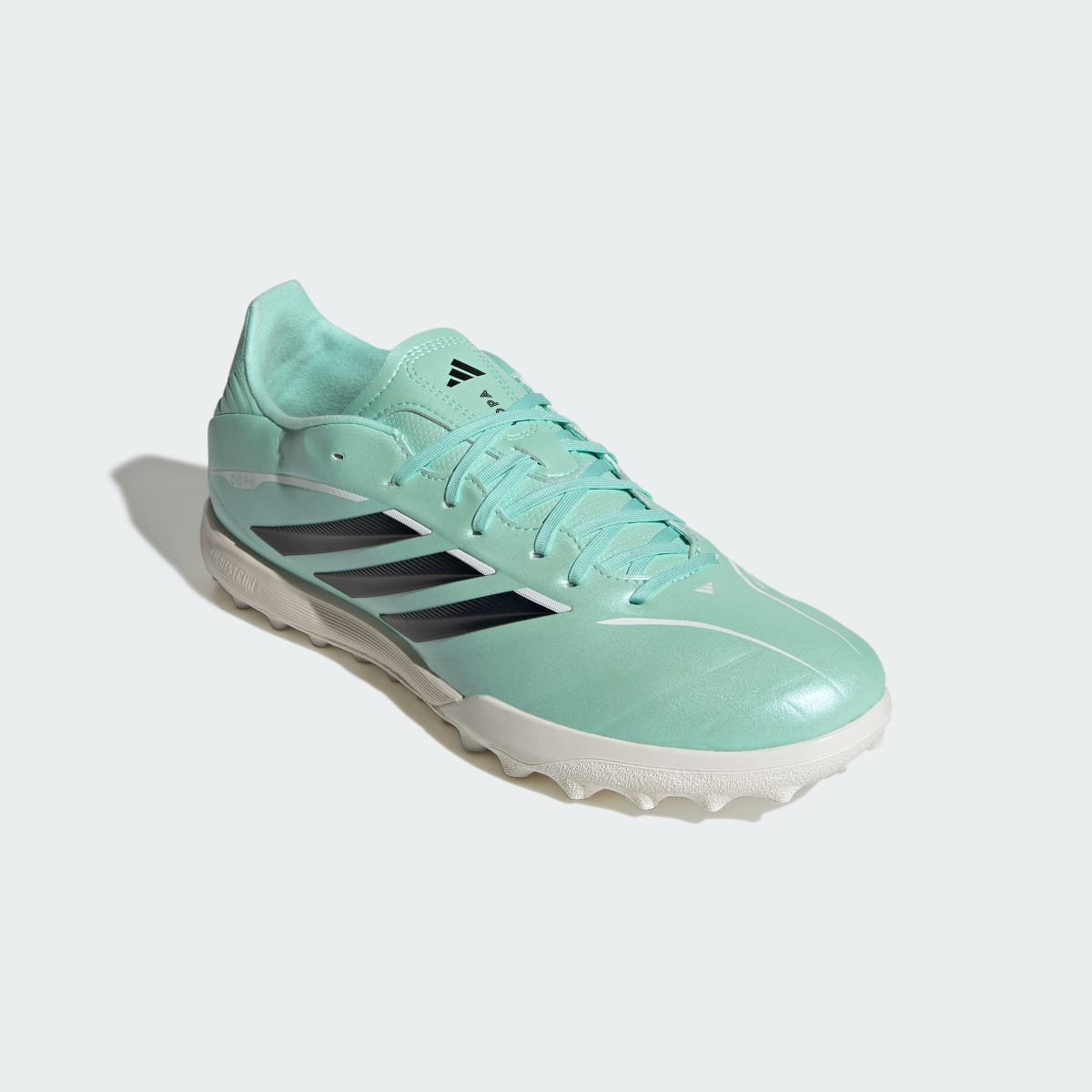 Adidas Women's COPA PURE IV LEAGUE Turf Soccer Cleats - Clear Mint / Core Black / Cloud White - Image 5