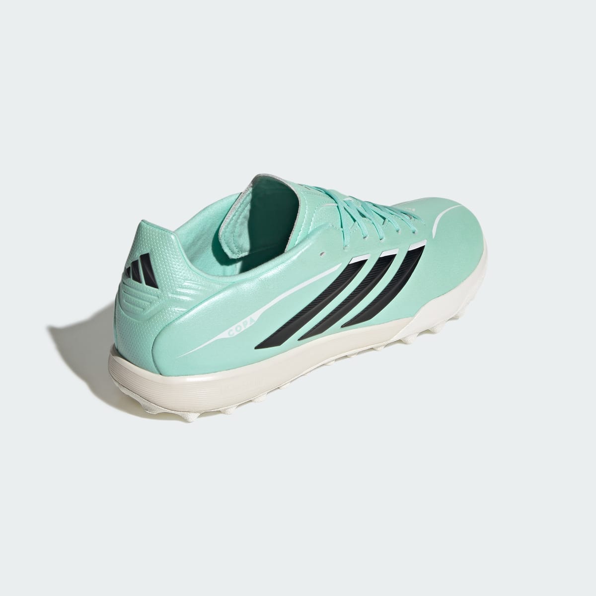 Adidas Women's COPA PURE IV LEAGUE Turf Soccer Cleats - Clear Mint / Core Black / Cloud White - Image 6