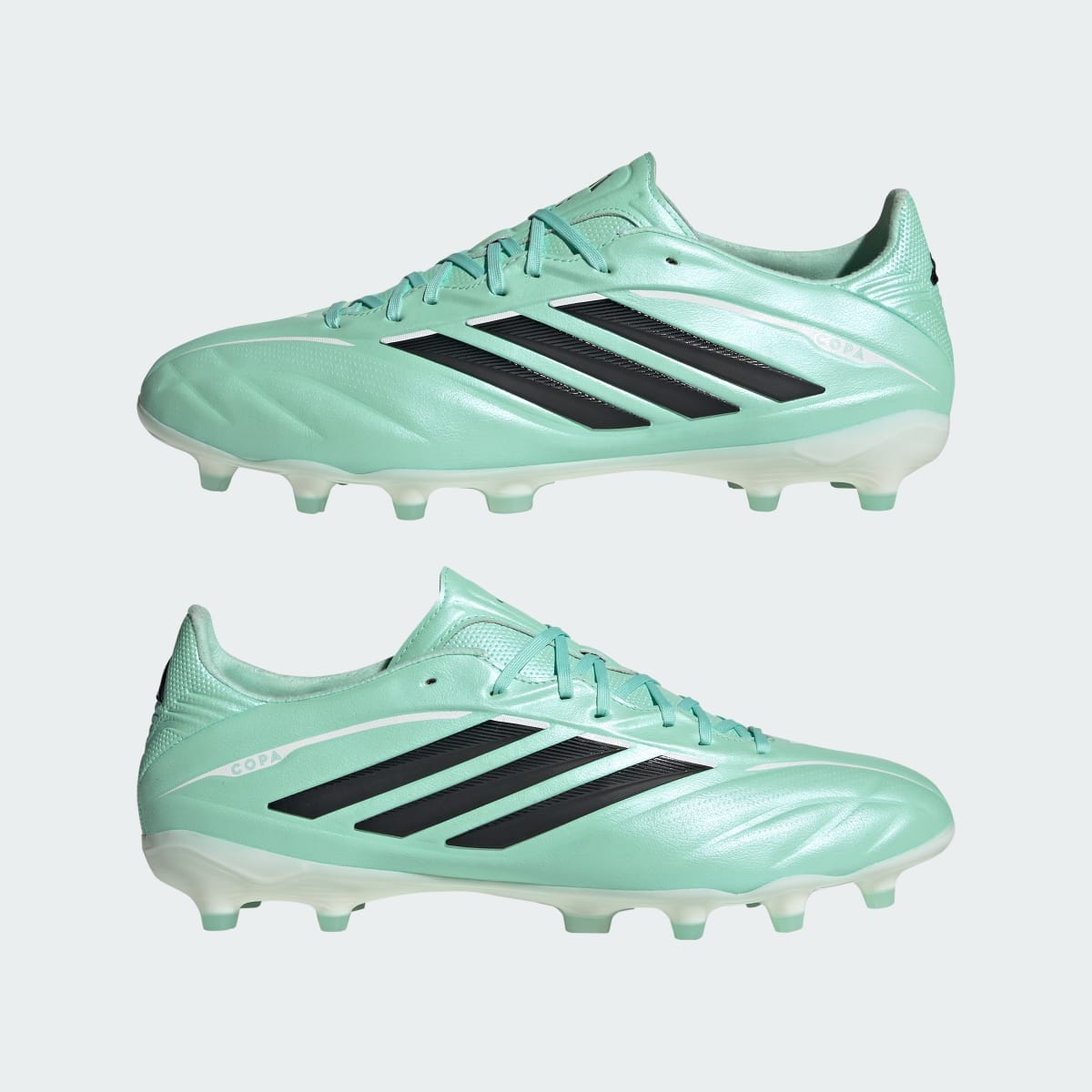 Adidas Men's COPA PURE IV PRO Firm Ground Soccer Cleats - Clear Mint / Core Black / Cloud White - Image 8