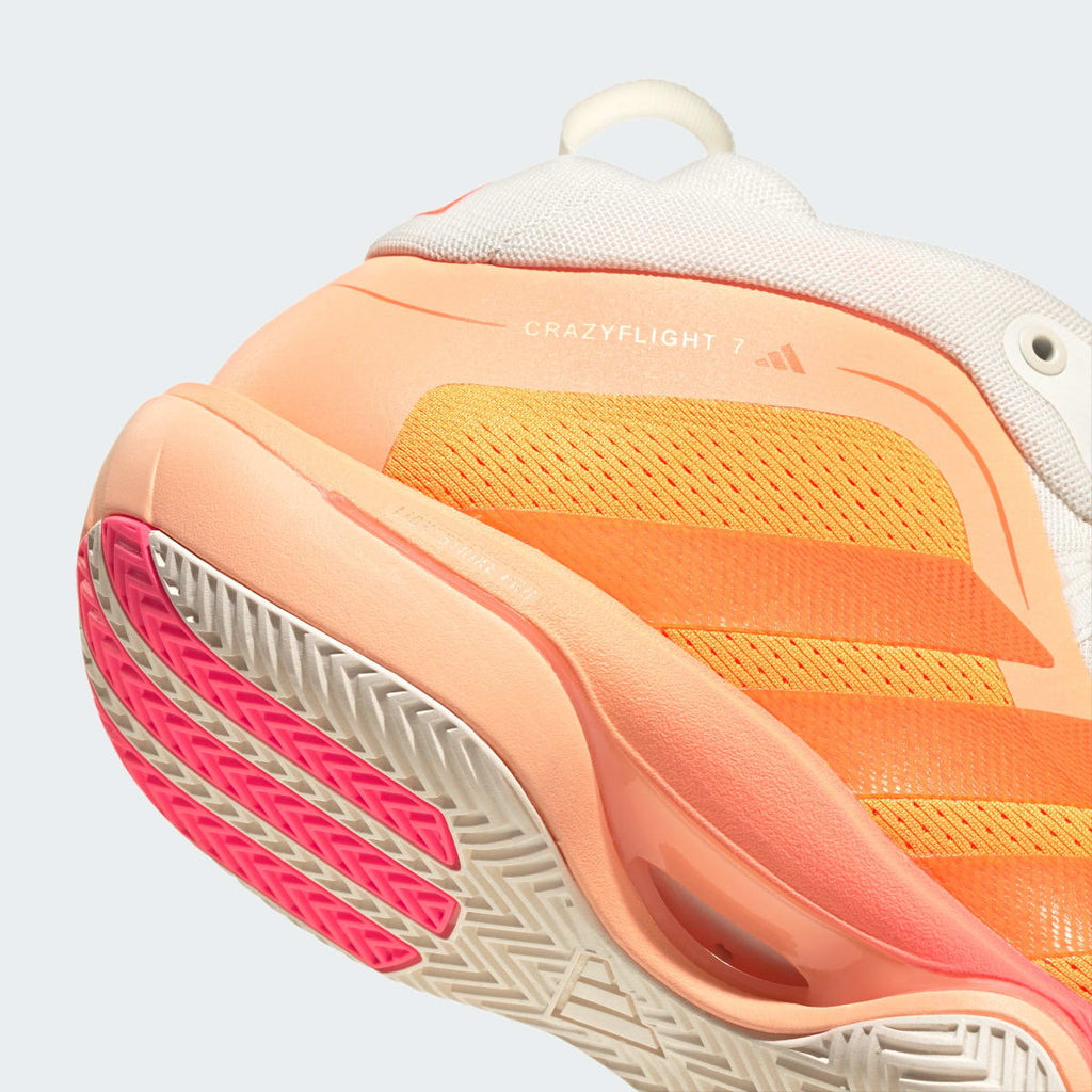 Adidas Men's CRAZYFLIGHT 7 SHOES - Lucid Tangerine / Lucid Orange / Off White - Image 8