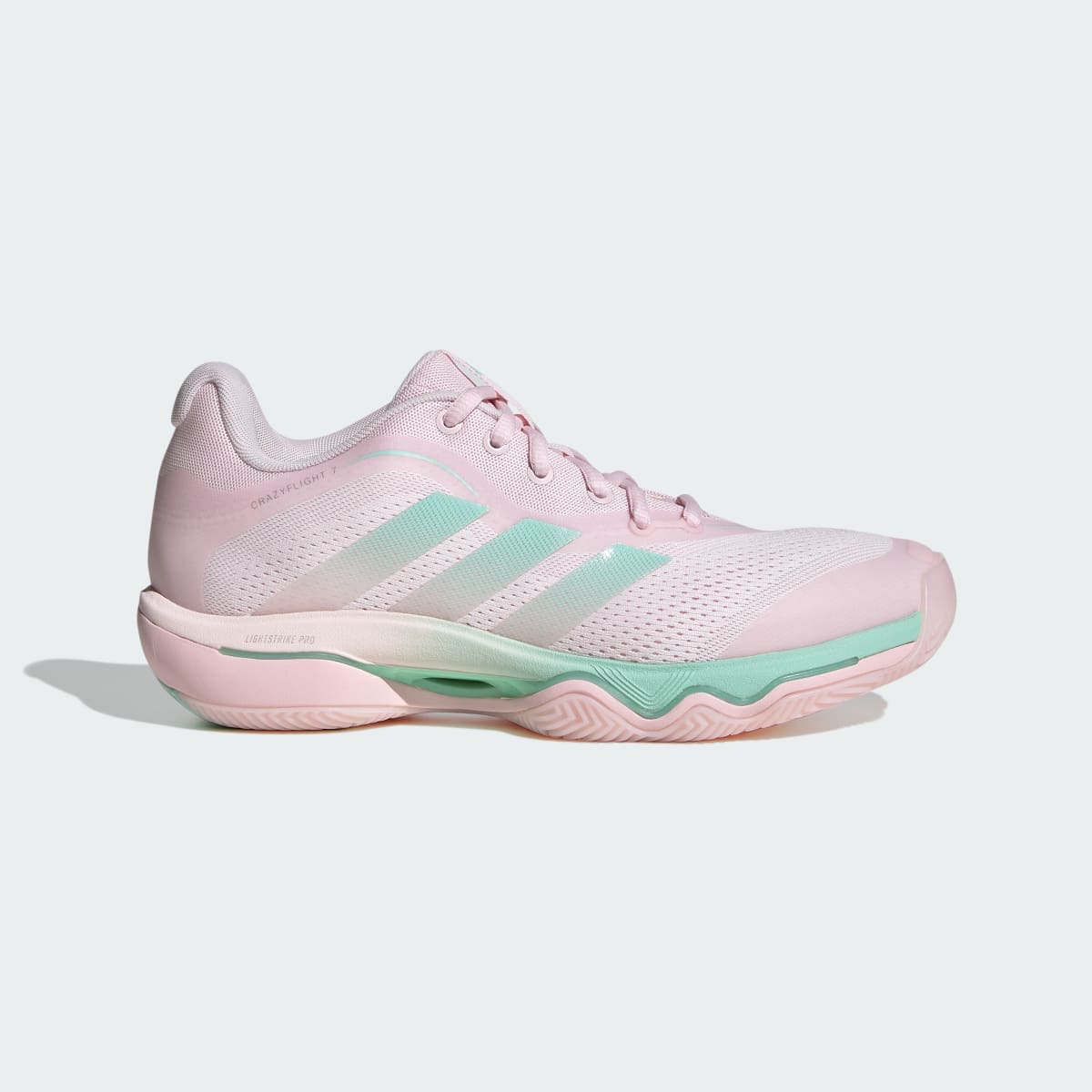Adidas Women's CRAZYFLIGHT 7 Shoes - Distilled Pink / Clear Mint / Silver Metallic - Image 1
