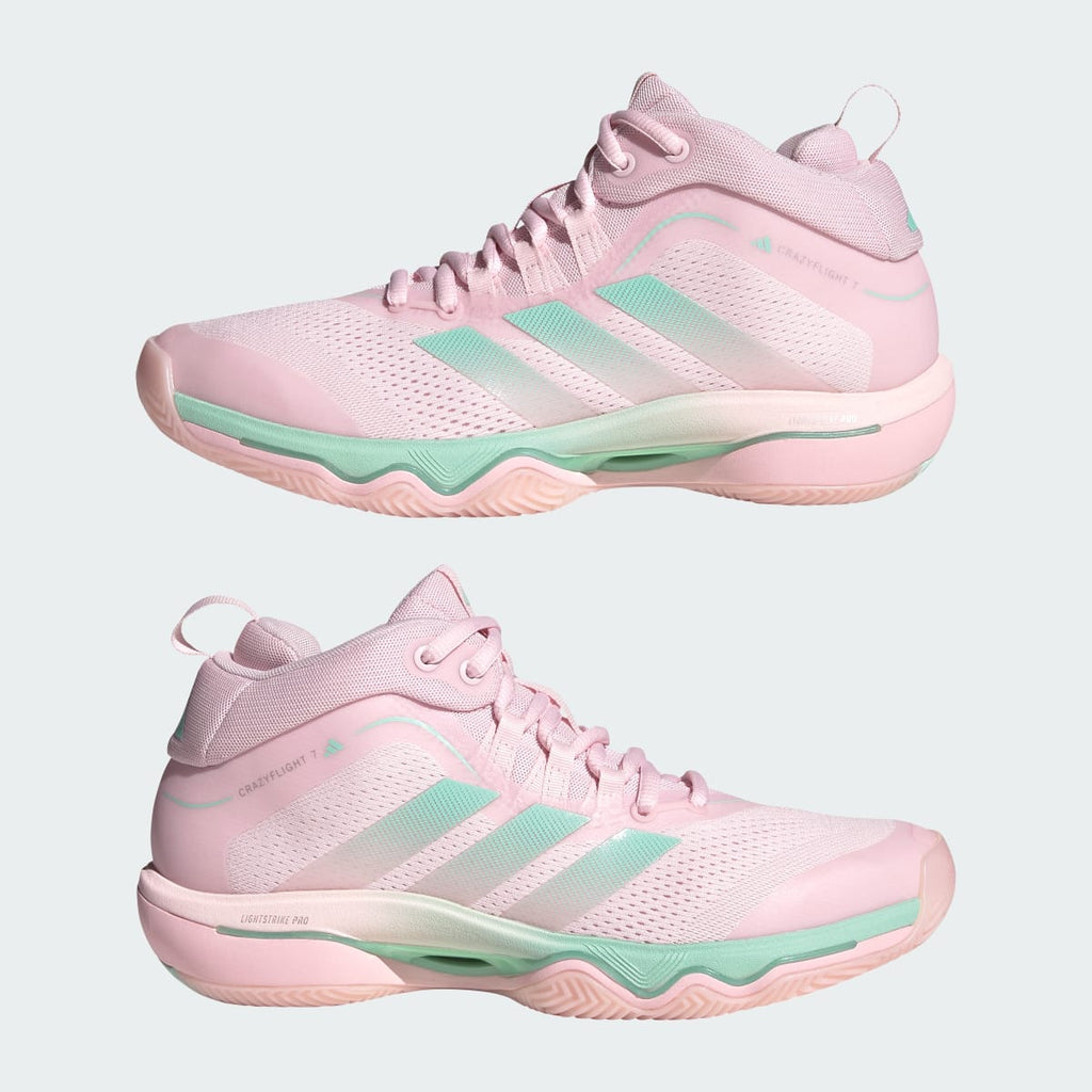 Adidas Women's CRAZYFLIGHT 7 Shoes - Distilled Pink / Clear Mint / Distilled Pink - Image 8