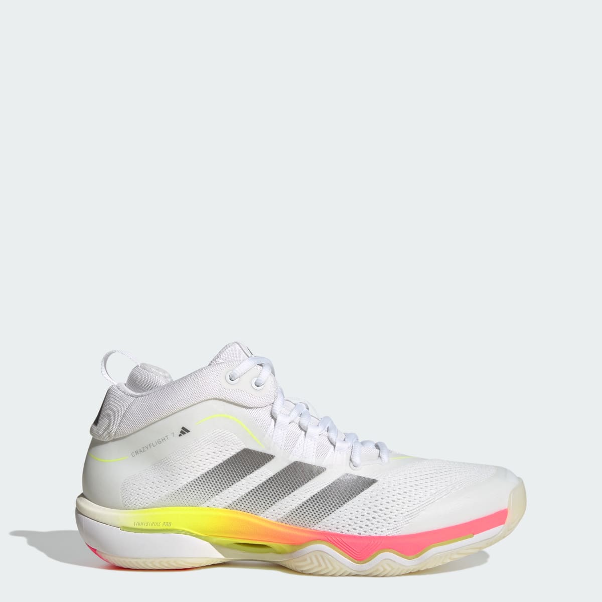 Adidas Men's CRAZYFLIGHT 7 Shoes - Cloud White / Cloud White / Iron Metallic - Image 1