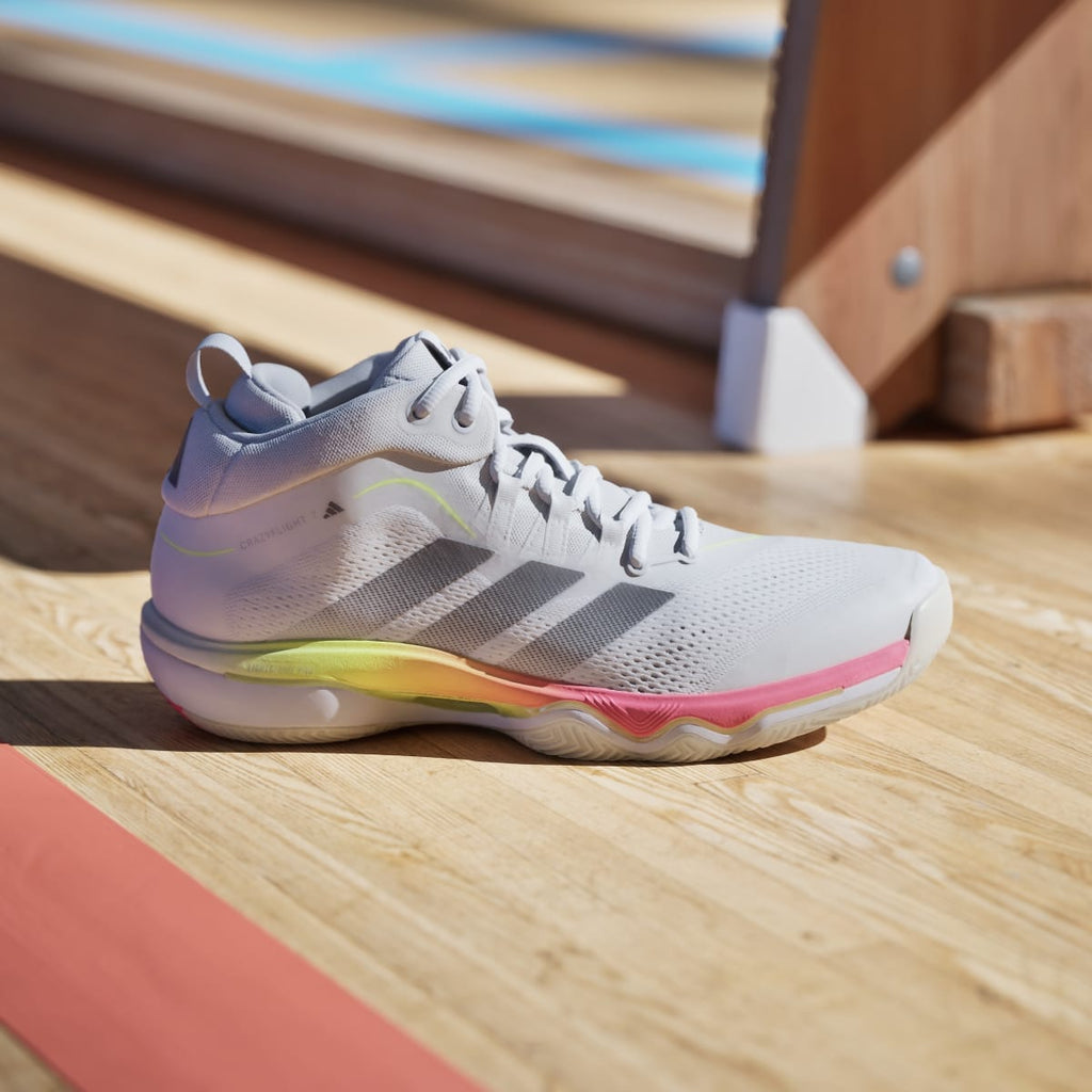 Adidas Men's CRAZYFLIGHT 7 Shoes - Cloud White / Cloud White / Iron Metallic - Image 3