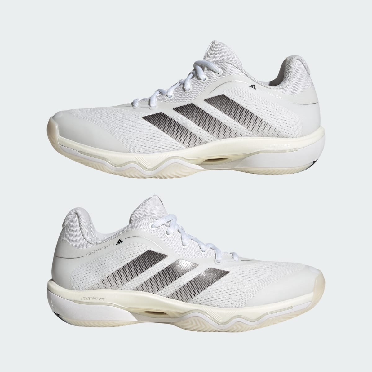 Adidas Men's CRAZYFLIGHT 7 Shoes - Cloud White / Trace Grey Metallic / Core Black - Image 7
