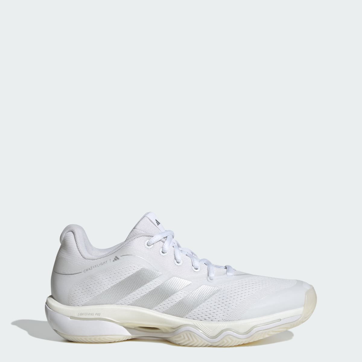 Adidas Women's CRAZYFLIGHT 7 Shoes - Cloud White / Silver Metallic / Cloud White - Image 1