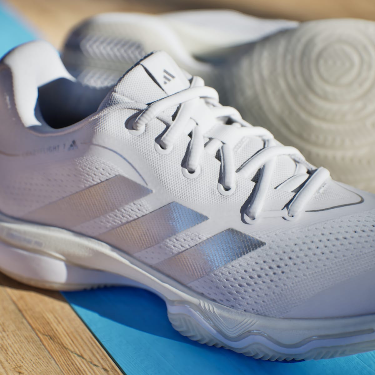Adidas Women's CRAZYFLIGHT 7 Shoes - Cloud White / Silver Metallic / Cloud White - Image 10