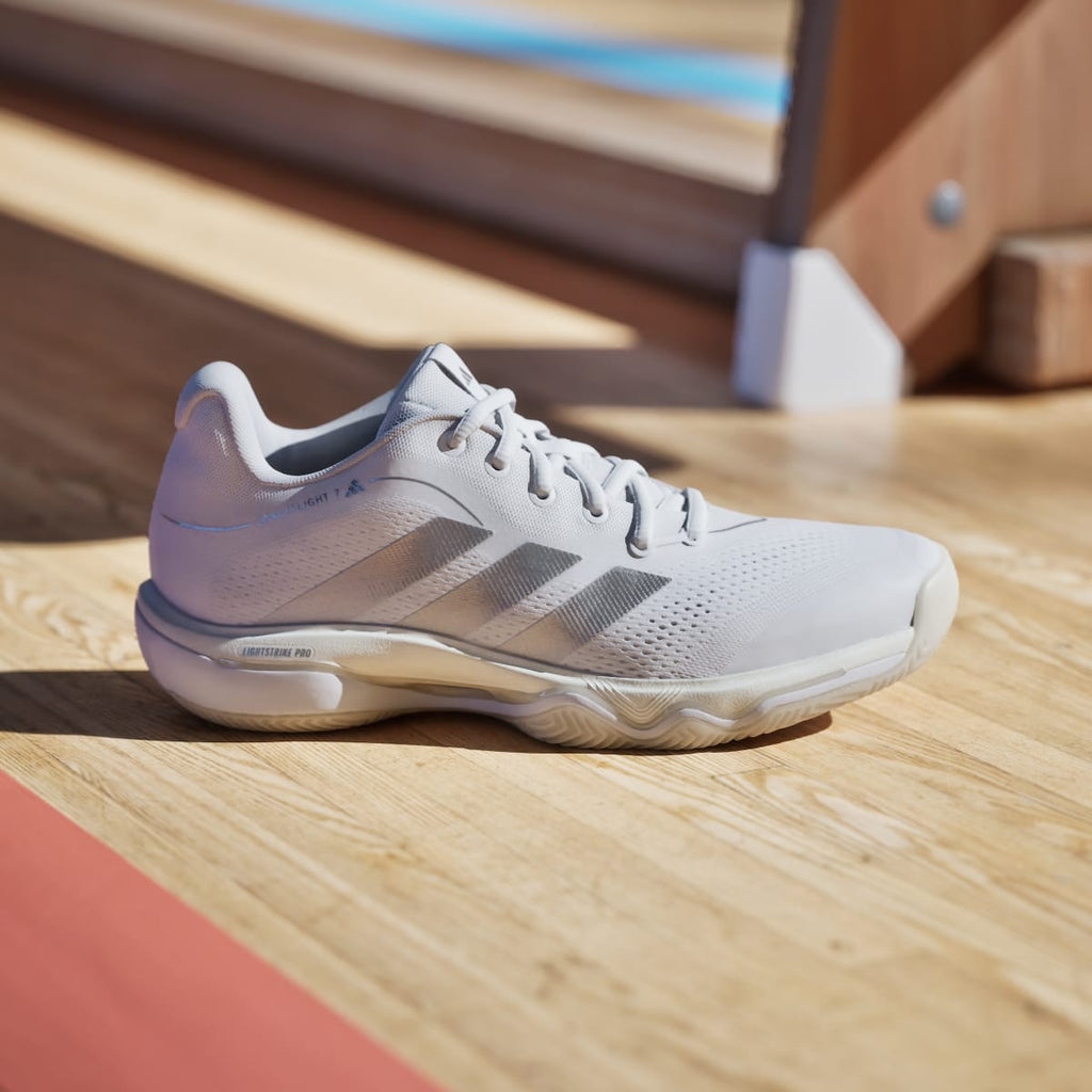 Adidas Women's CRAZYFLIGHT 7 Shoes - Cloud White / Silver Metallic / Cloud White - Image 3