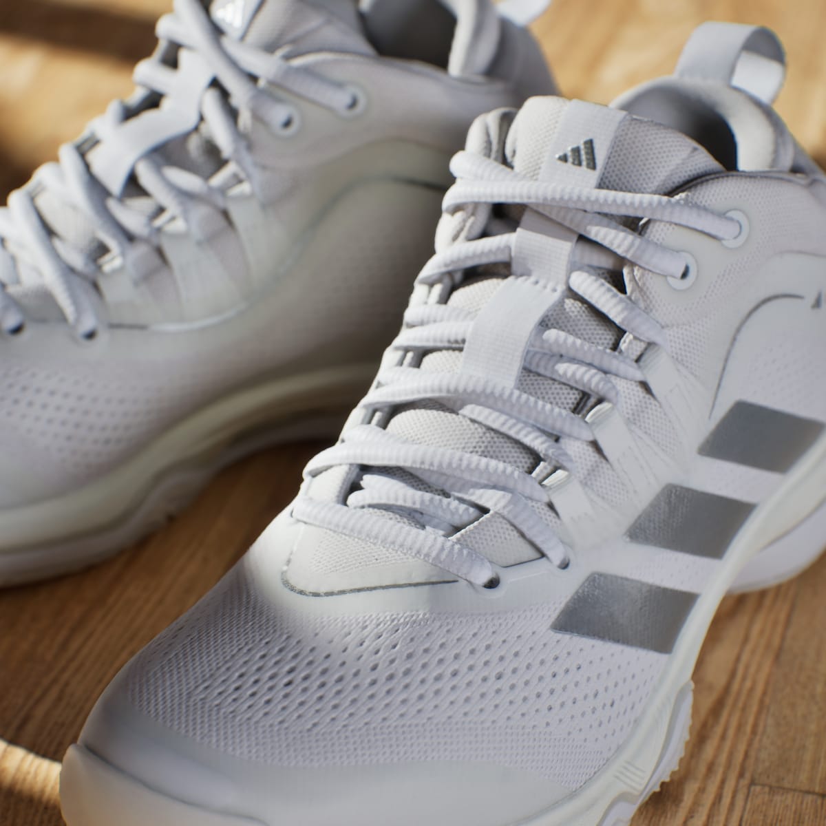 Adidas Women's CRAZYFLIGHT 7 Shoes - Cloud White / Silver Metallic / Cloud White - Image 10