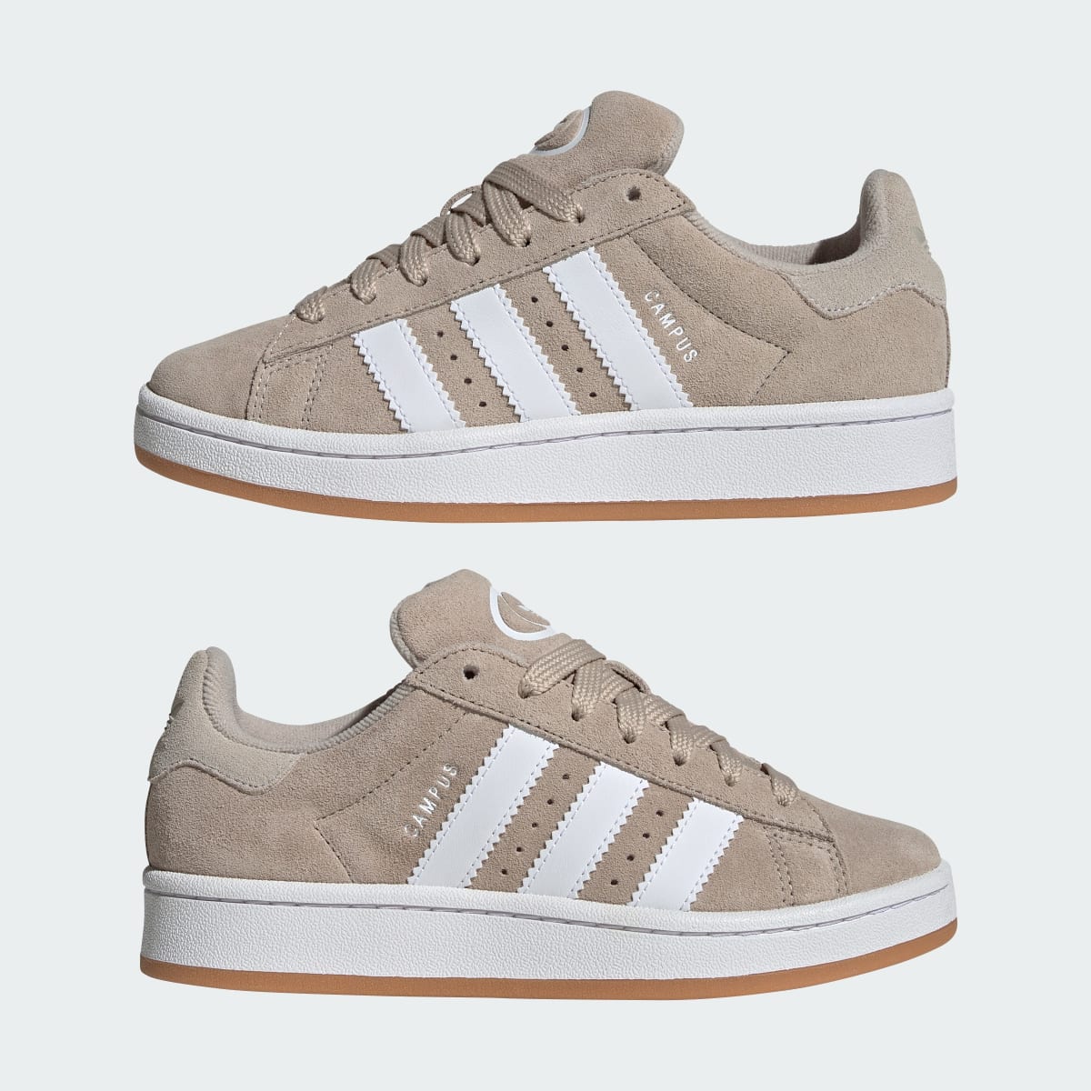 Adidas Kids' Campus 00s Shoes - Wonder Beige / Cloud White / Gum - Image 8