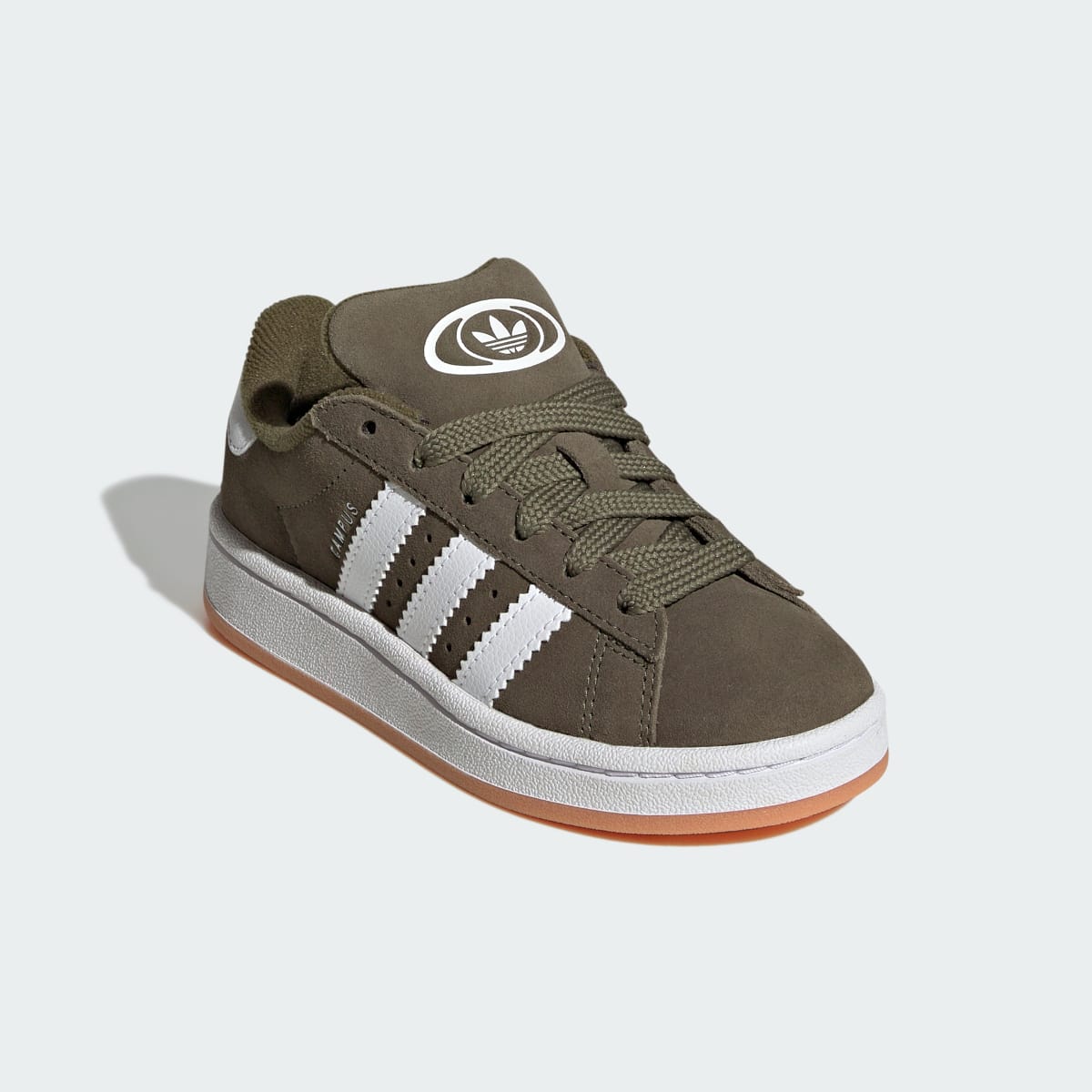 Adidas Kids' Campus 00s Shoes - Olive Strata / Cloud White / Gum - Image 4