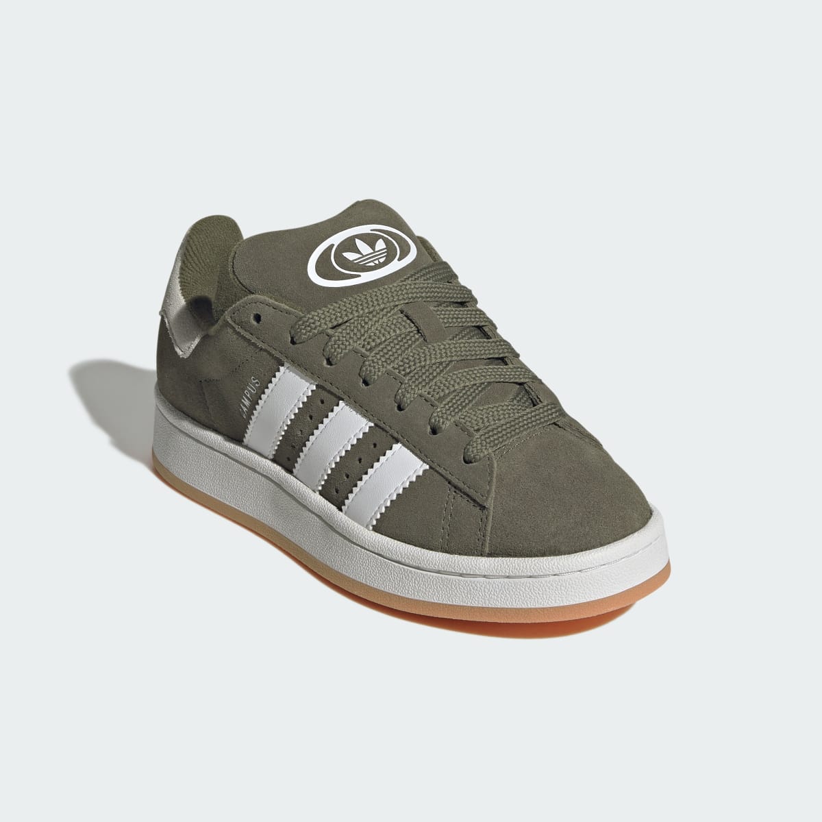 Adidas Kids' Campus 00s Shoes - Olive Strata / Cloud White / Gum - Image 4