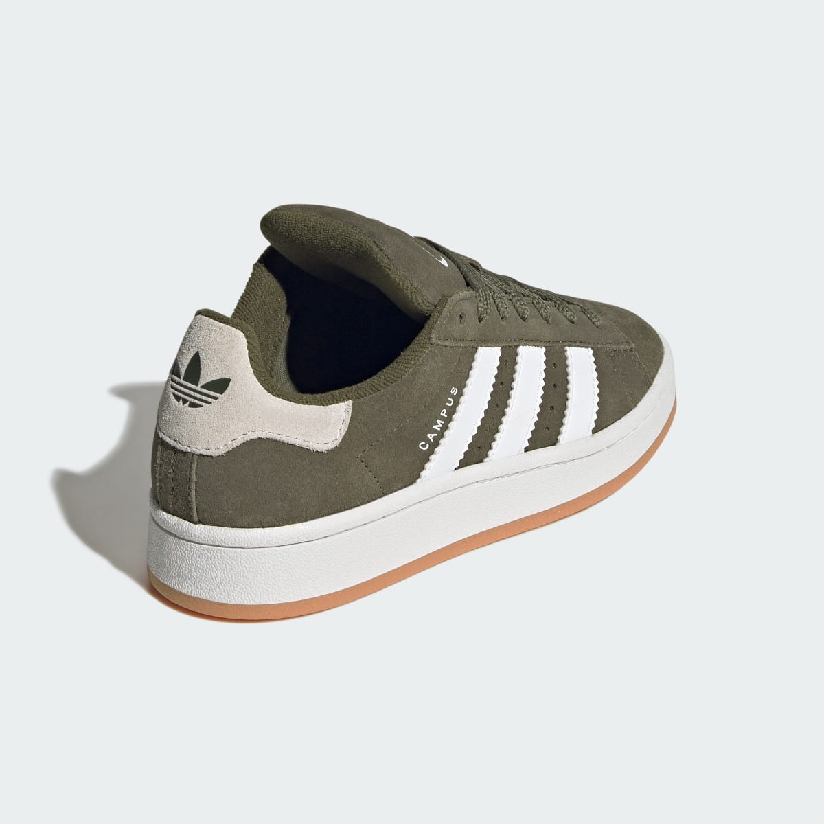 Adidas Kids' Campus 00s Shoes - Olive Strata / Cloud White / Gum - Image 5