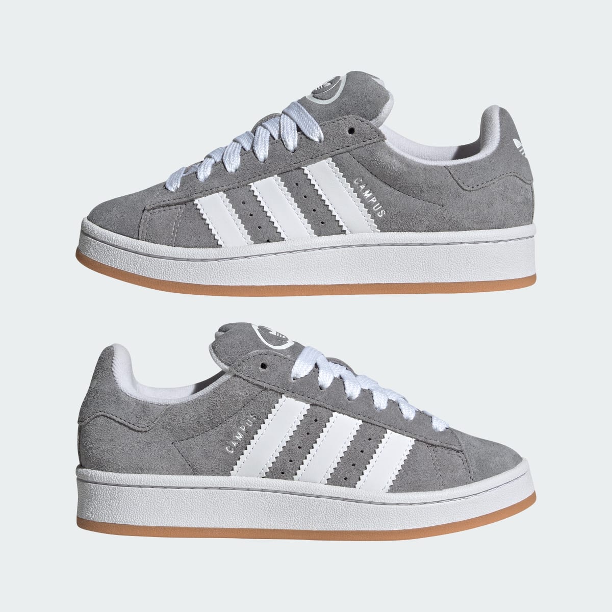 Adidas Kids' Campus 00s Shoes - Grey Three / Cloud White / Cloud White - Image 8